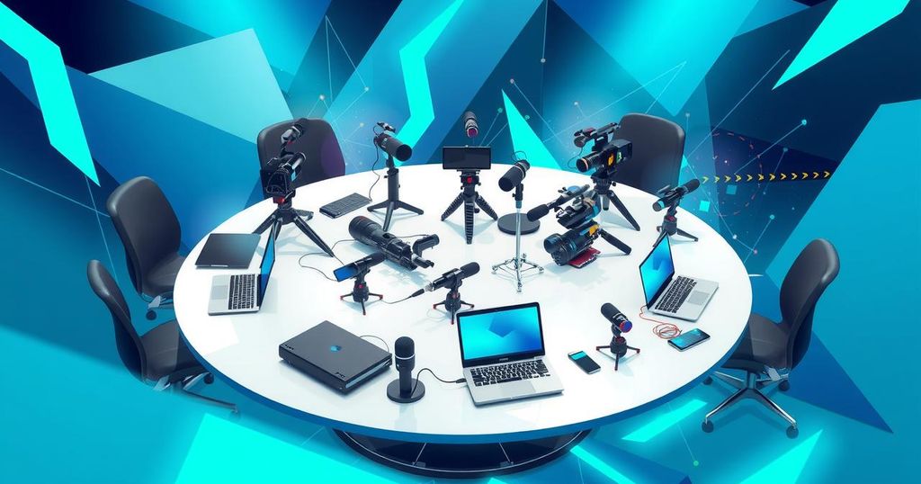 Stylized presentation of media achievements in Kenya's journalism with a modern, creative touch.