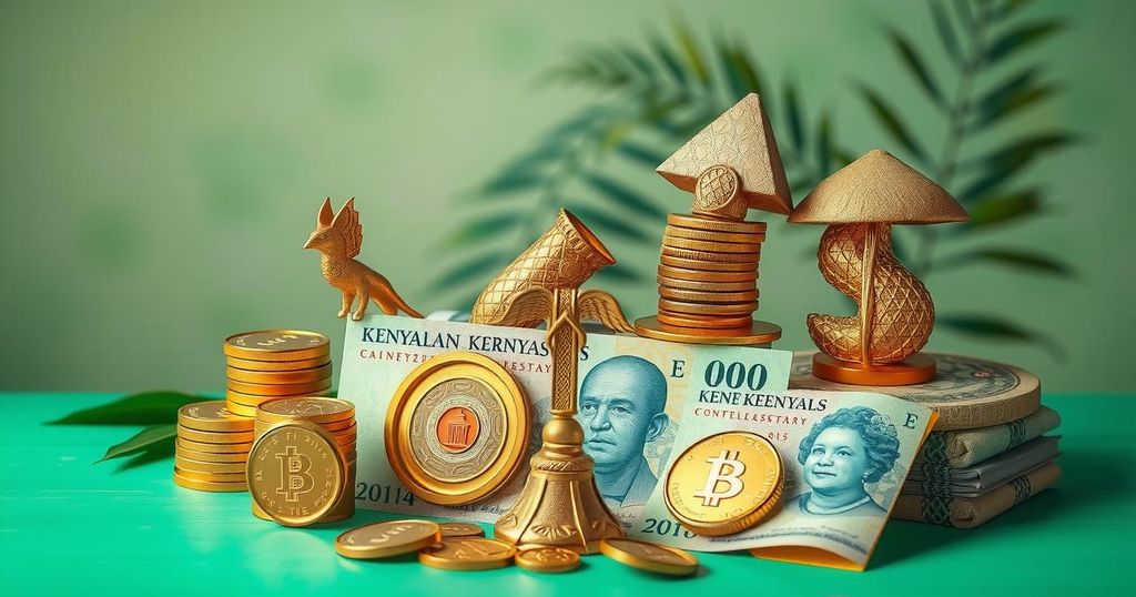 Kenyan currency and financial symbols representing stability and growth in forex reserves.