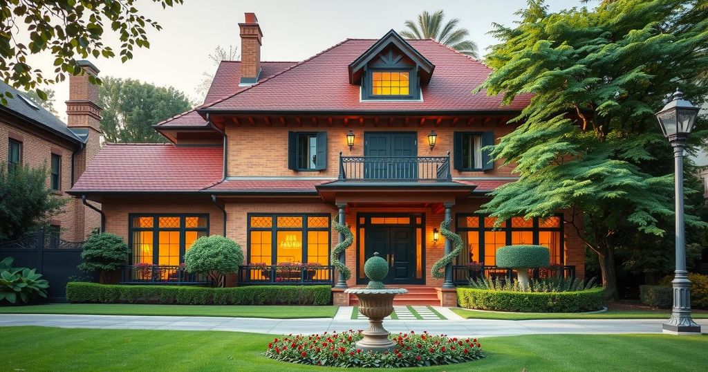 Gated home in Shanghai with traditional architecture and a lush garden, symbolizing property market recovery.