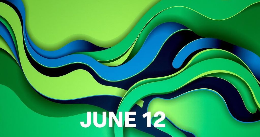 Symbolic representation of democracy in Nigeria with a backdrop of vibrant colors and abstract forms.