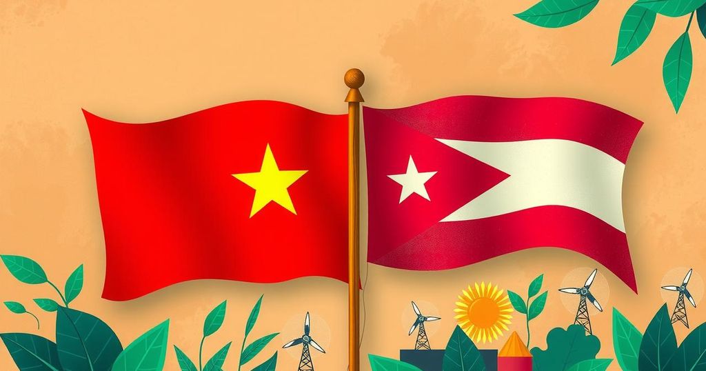 Meeting between Vietnam and Cuba leaders symbolizing strong diplomatic relations and collaboration.