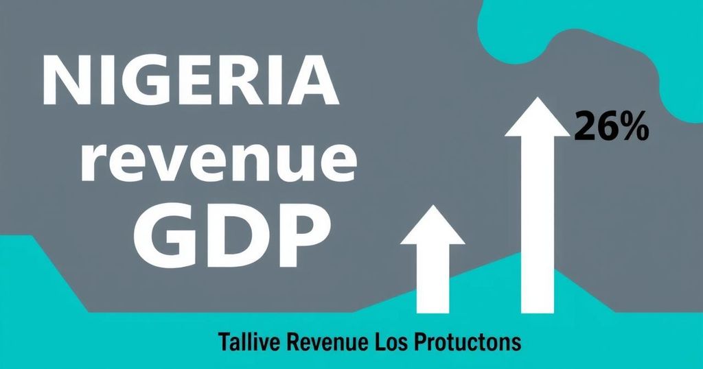 A graph illustrating Nigeria's GDP revenue loss projections in a modern business style