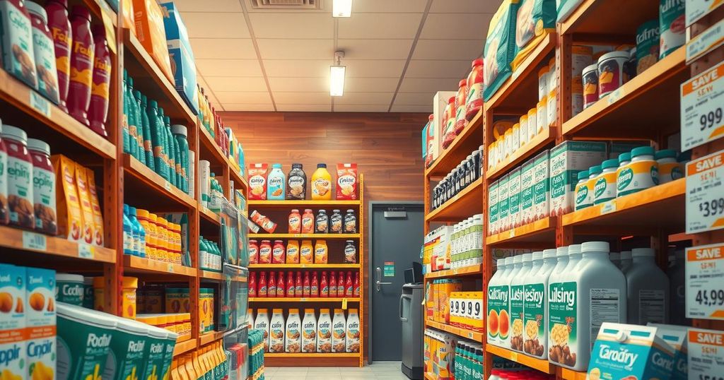 Store interior showing price tags and scanning items with a focus on accuracy and transparency in pricing.